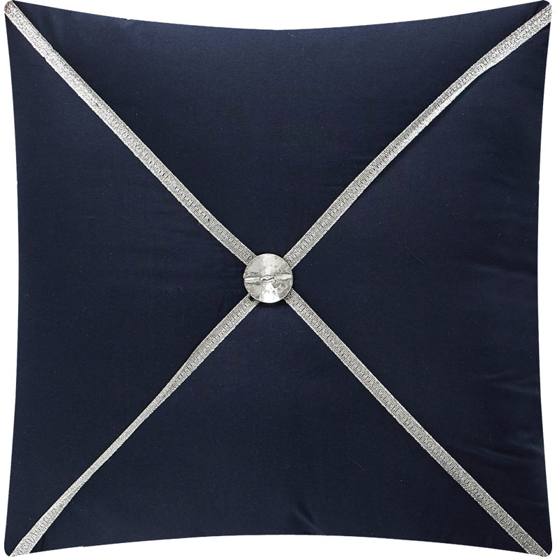 Ensemble d'édredon traditionnel 7 pièces Kelly, Grand, Bleu marine