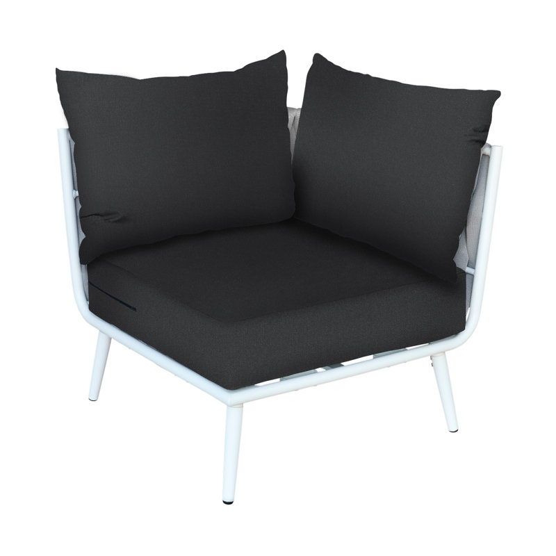 Cayman Corner Section, White, Black