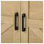Buffet Farmhouse avec porte de grange coulissante, panneaux en filet et rangement ouvert-1560300556
