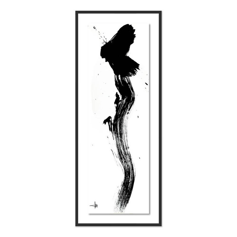 Frivolous Print by Johan Gert Manschot, Black, 60" H x 24" W x 2.5" D