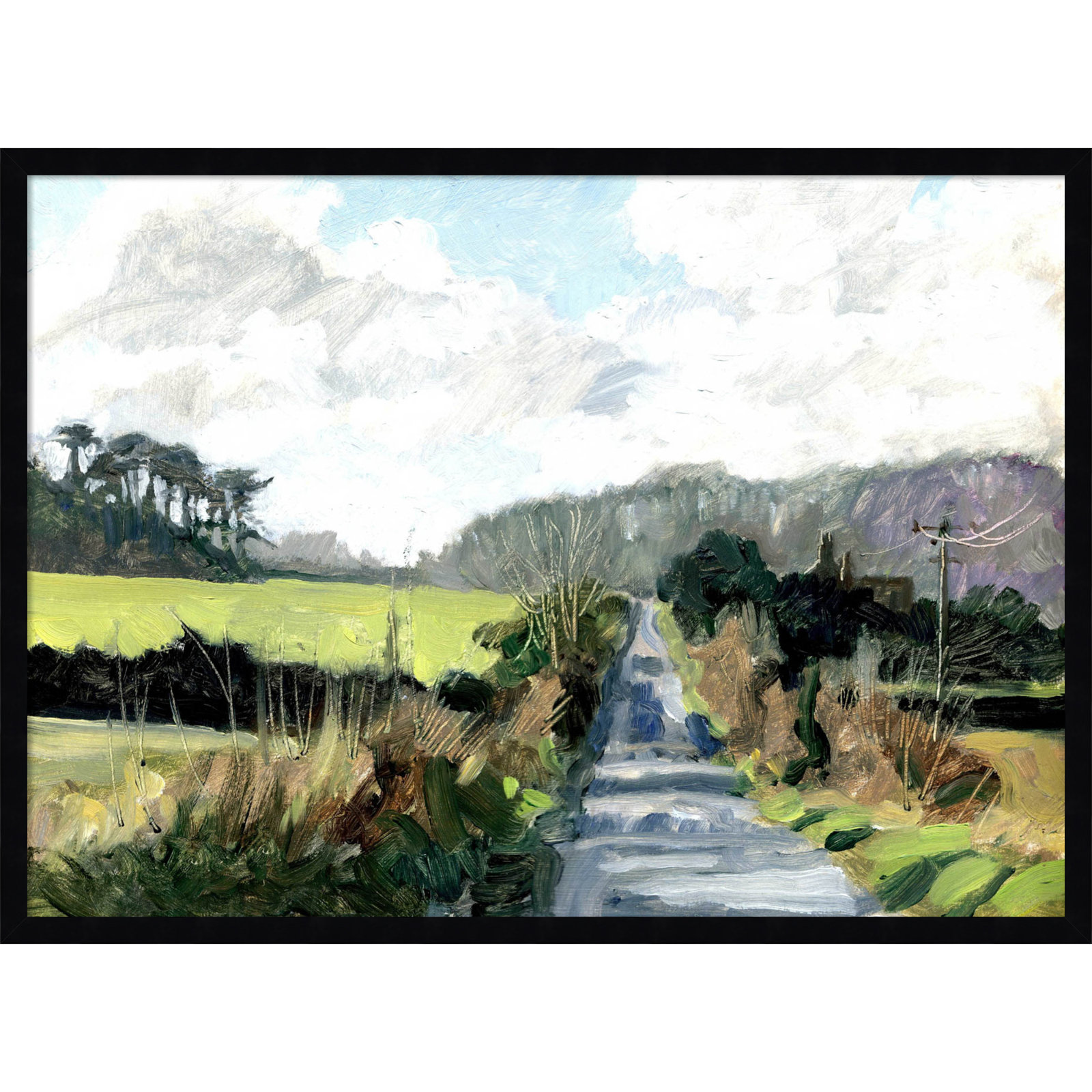 Ceylon "Ripple Lane" Print by Clive Metcalfe, 24" H x 33" W x 1" D, Black