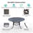 Round Dining Table, Dark Lava Bronze