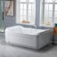 Baignoire de trempage double 71 po x 47 po avec bain tourbillon et bain d'air avec robinet de remplissage