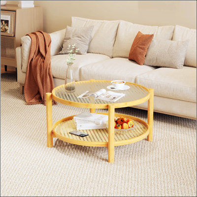 Table basse en rotin