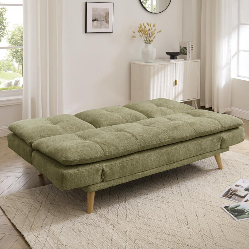Roman 3 Seater Sofa Bed, Green