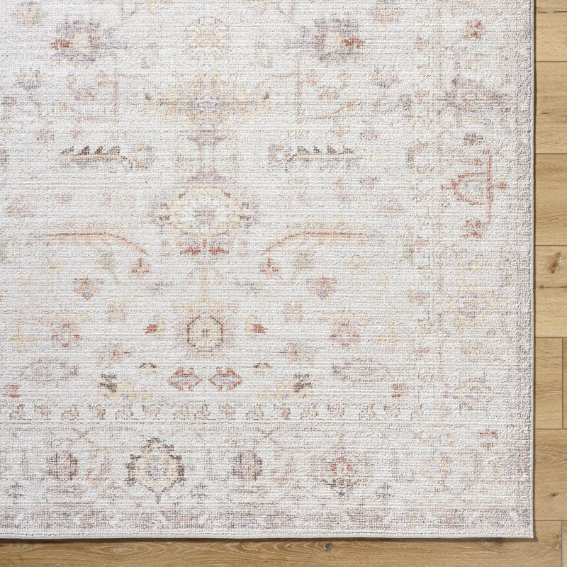 Our PNW Home x Livabliss Vintage Traditional Oriental Boho Ivory Rust Area Rug, Rectangle 2'2" x 3'9"