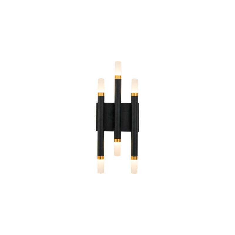 Draven Mid-Century Modern Black Aluminum LED Wall Sconce