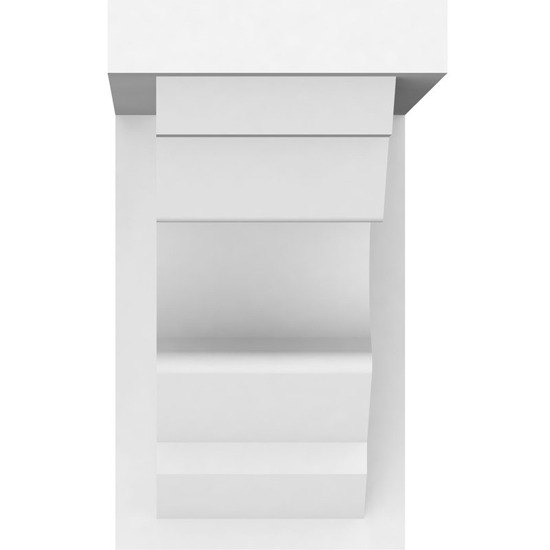 Support standard en PVC de qualité architecturale Sheridan de l 3 1/2 po x P 6 po x H 6 po, H 6 po x l 3,5 po x P 6 po