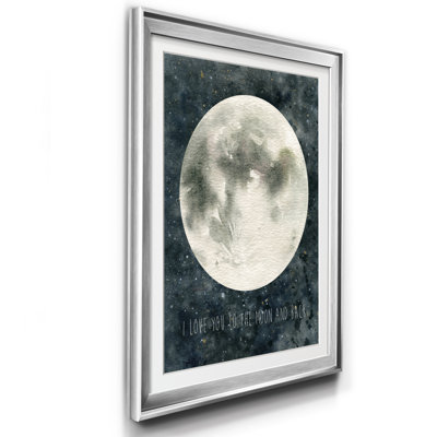 Moon Love - Reproduction d'art graphique sur papier encadré