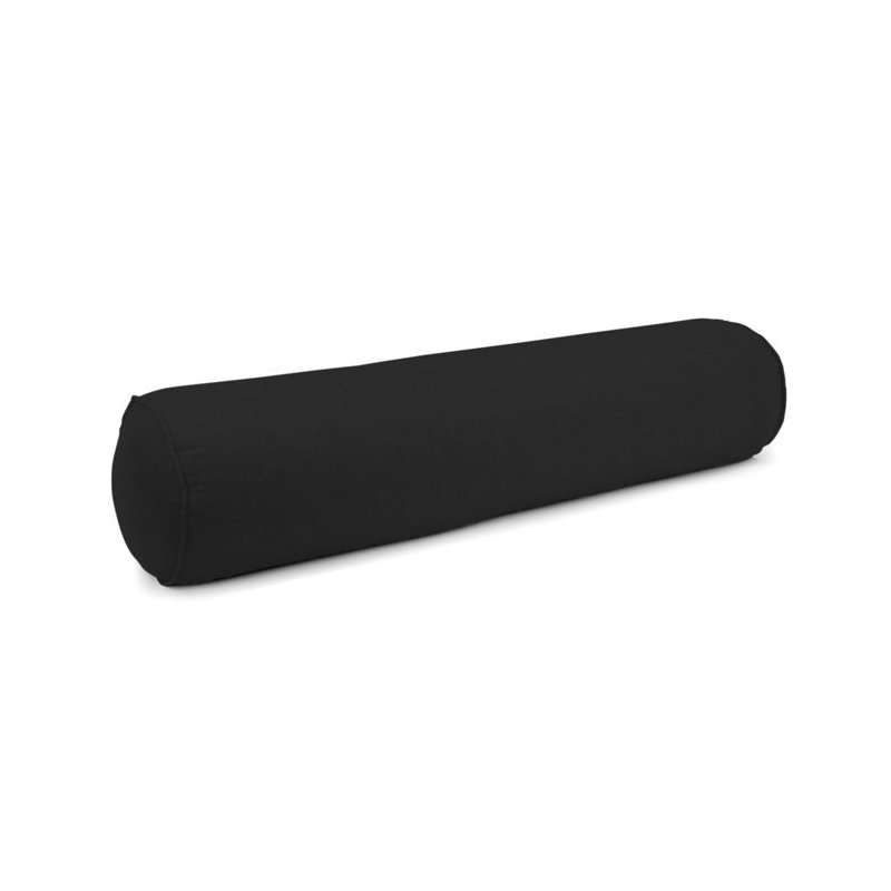 Linen Bolster Pillow Cover & Insert, Black, 9" x 48"