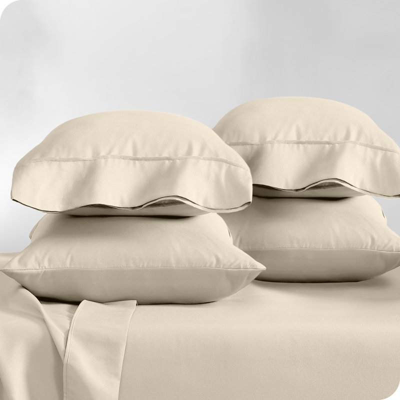 Ultra-Soft Microfiber Pillowcase, Sand, 4 King Pillowcases