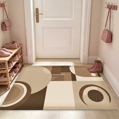 Tapis 1 pièce à imprimé chevron texturé lilas, élégant tapis décoratif polyvalent, facile à nettoyer et à entretenir, pièce de mobilier idéale pour la chambre à coucher, le salon, le couloir, l'entrée, le dortoir et le bureau afin de rafraîchir l'ambiance intérieure de votre maison