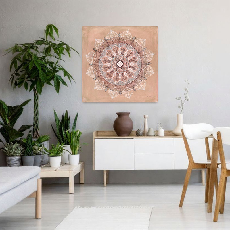 Art mandala désertique, H 36 po x l 36 po