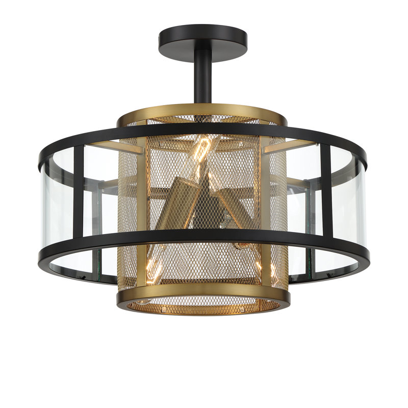 Soho - luminaire suspendu 4 lumières semi-encastré