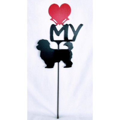Plaque de jardin havanais «Love My Heart»