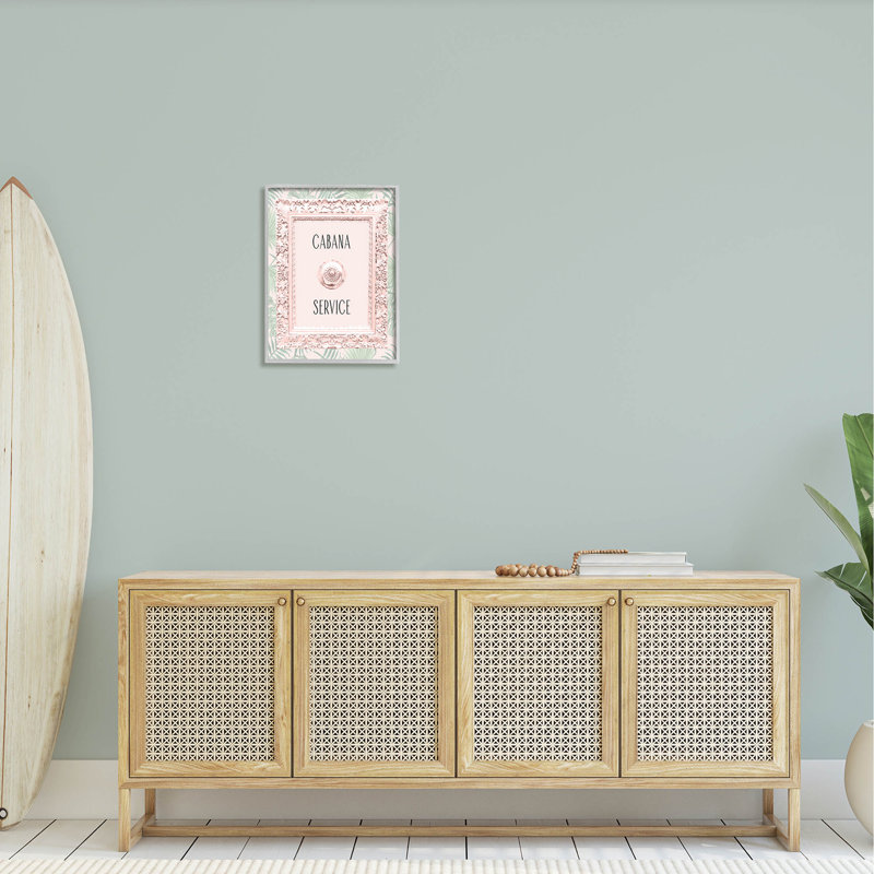 Cabana Service, feuilles tropicales, estampe numérique par Lil 'Rue, H 20 po x l 16 po x P 1,5 po