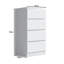 Carlton 4 Drawer Tallboy Chest Of Drawers. 40cm Wide. Matt Finish. Scratch Resistant. Modern No Handle Design.-101112908
