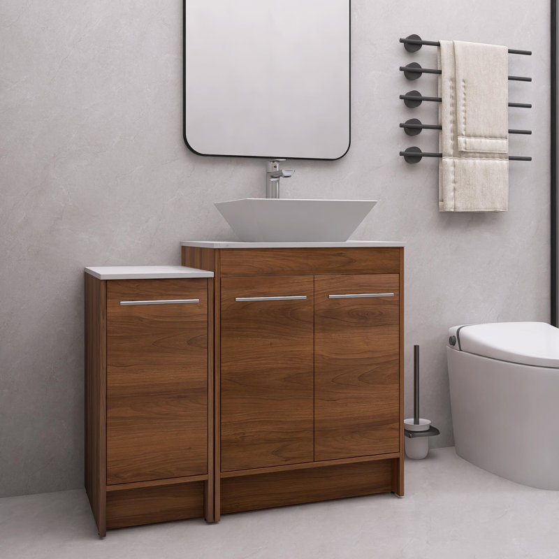 Meuble-lavabo simple avec plateau Besnike 35,44 po