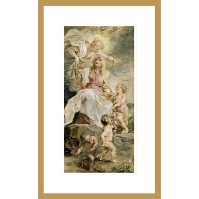 «Allégorie de l’Éternité, la Succession des Papes» par Peter Paul Rubens, impression giclée encadrée
