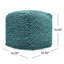 Pouf carré Stellar, bleu sarcelle-844985863