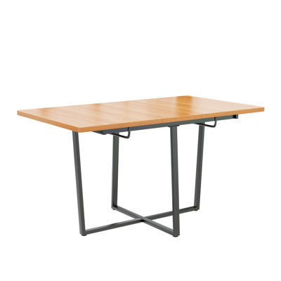 Andrel Extendable Metal Base Dining Table