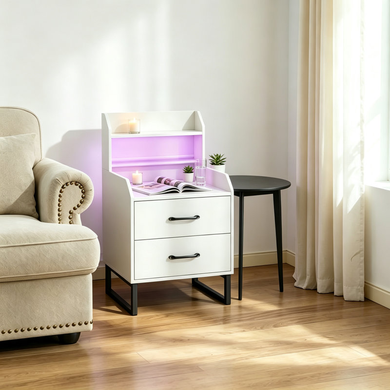 45 cm W Bedside Table