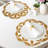 Polyester Embroidered Round Christmas Placemat