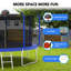 Trampoline 12FT avec panier de basketball, trampoline d'extérieur renforcé de type ASTM avec filet d'enclos