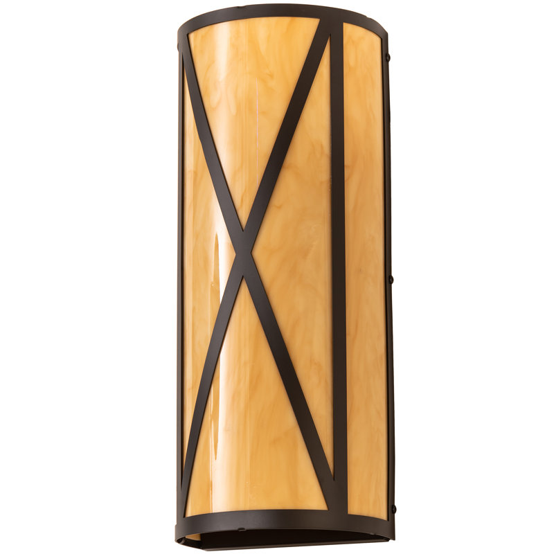 Rustic Lodge Steel Wall Light