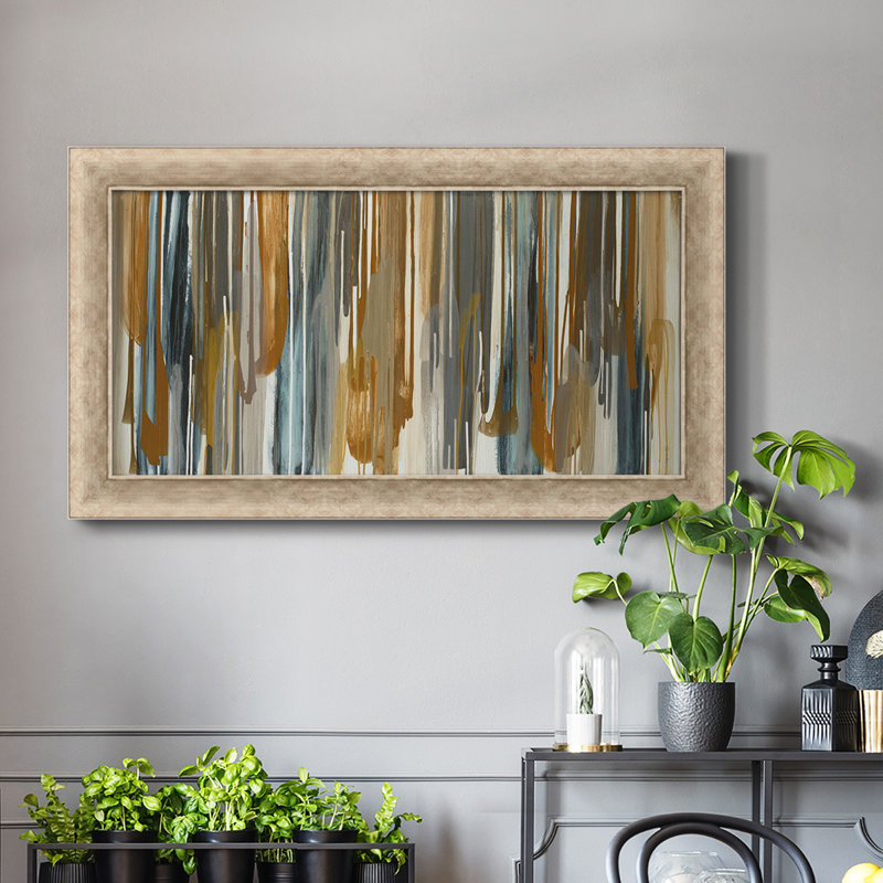 Toile encadrée de qualité optique illusion optique - prête à être accrochée, H 25 po x l 45 po x P 1,25 po