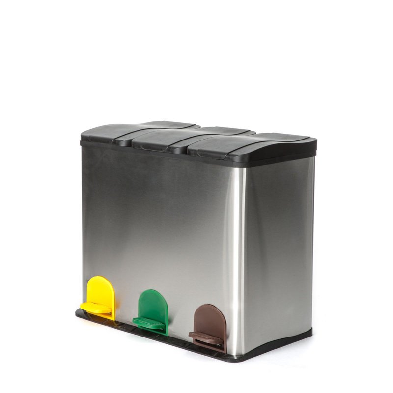 Metal Step On Recycling Bin - 60L