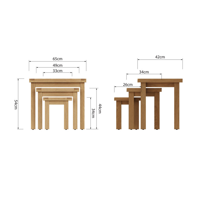 Oakham Nest of 3 Tables