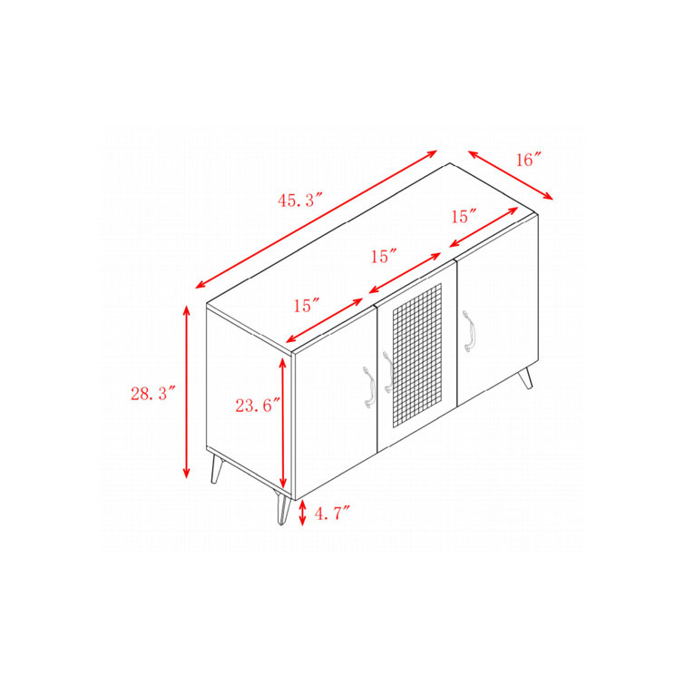 Bay Isle Home 45.28'' Sideboard - Wayfair Canada