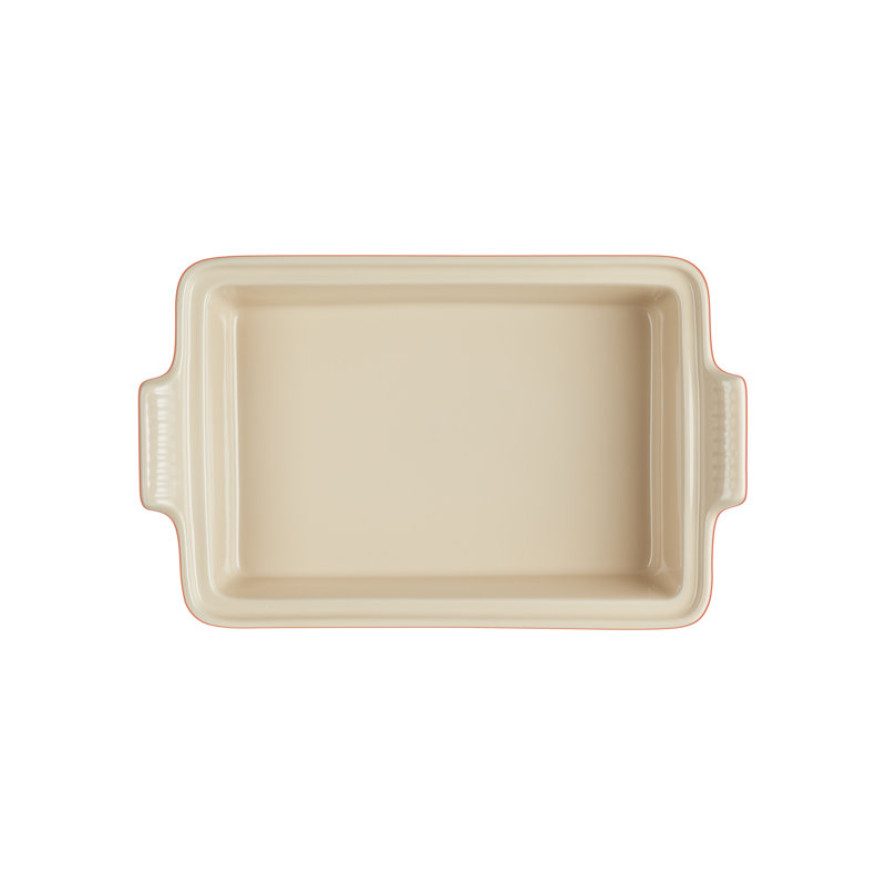 Le Creuset Heritage Stoneware 4 Qt. Rectangular Casserole with Lid, Flame