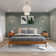 Finney Solid Wood Platform Bed without Headboard, Mid-Century Modern Bed Frame