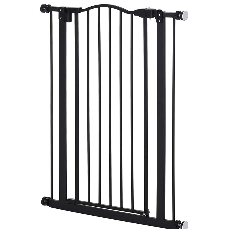 Metal Adjustable Free Standing Pet Gate With Door