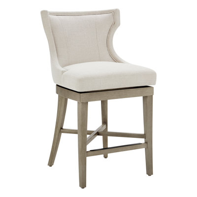 Cairo Willow Upholstered Swivel Counter Stool