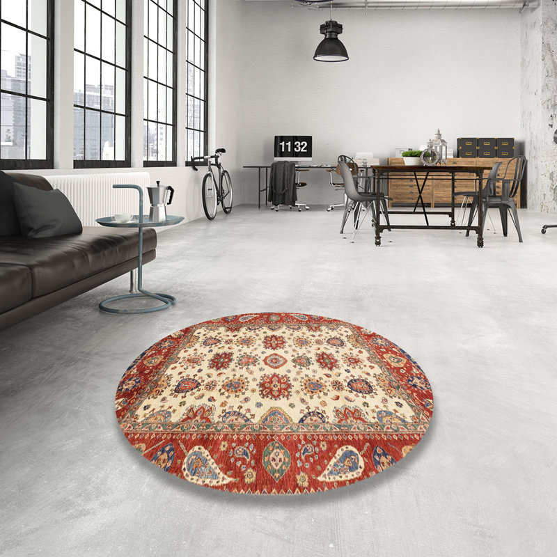 Tapis abstrait moderne 3716, Rond 8 pi