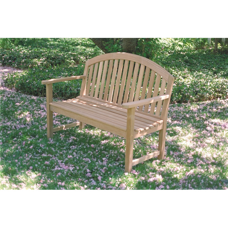 Banc de jardin en bois Brecken, H 40 po x l 49 po x P 27 po