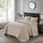 Reversible Bedspread Set Khaki Queen-117539248-117539252