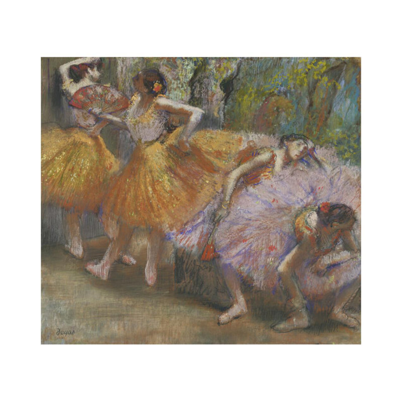 «Dancers with Fans» par Edgar Degas - Estampe numérique, H 22 po x l 28 po