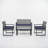 4-Piece Outdoor Conversation Sets With Cushions with Acacia Wood Table Top-1285048444