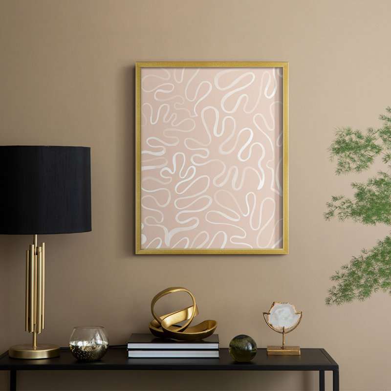 Matisse pièces III, reproduction encadrée - bois massif, H 21 po x l 17 po, Doré