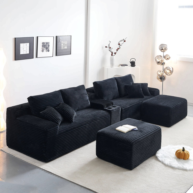 Sofa With Left Arm Facing Sectional Sofa Black