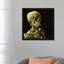 Head Of A Skeleton With A Burning Cigarette by Vincent Van Gogh - Painting on Canvas-945887135-945887122