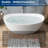 Tidal 60'' Acrylic Freestanding Tub Freestanding Soaking Bathtub-124883377