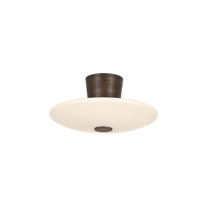 Troy Lighting Albus 15.75 inch wide 1 Light Integrated LED Semi Flush in Bronze Leaf