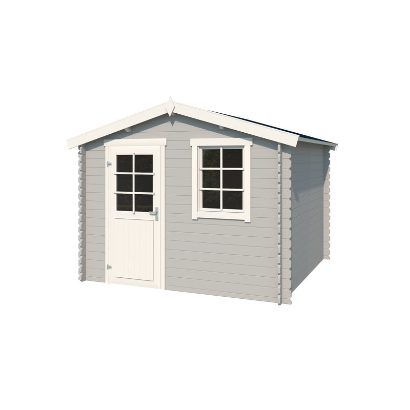 Lasita Nina 175 - 9 x 6 Ft. Apex Roof Summerhouse With Single Glazed Windows (28mm), Light Grey