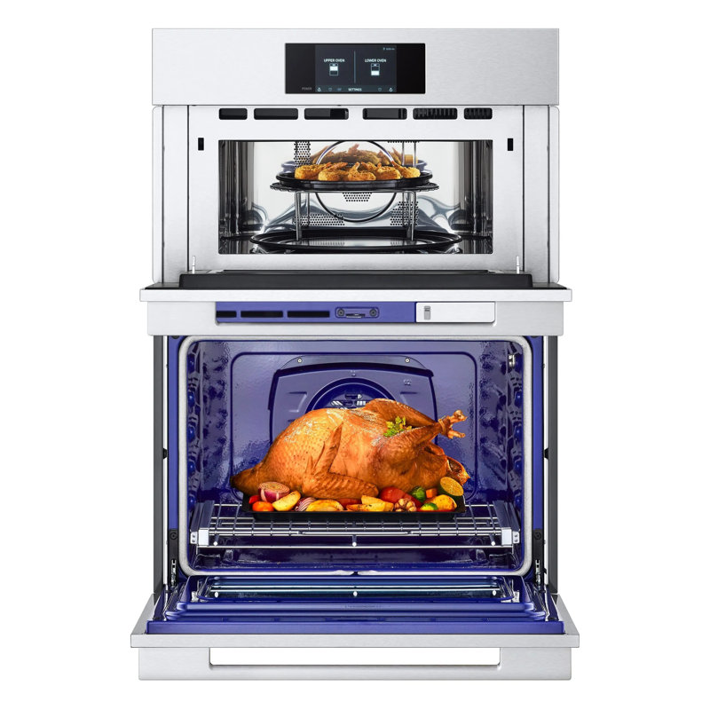 30" Matte Black Smart Combination Wall Oven