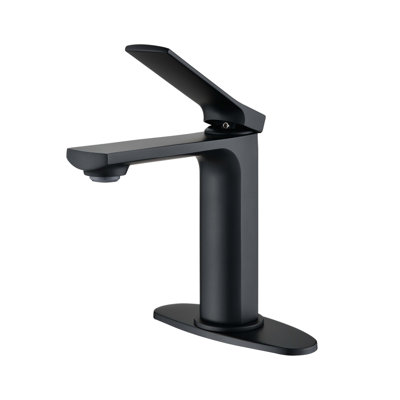 Robinet de salle de bain à un trou, robinet à poignée simple en acier inoxydable pour lavabo de salle de bain